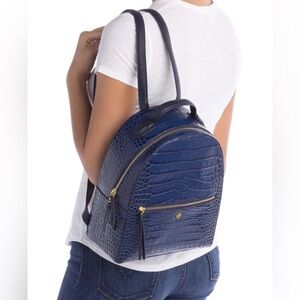 Tory Burch Croc-Embossed Leather Mini Backpack  Retail $495